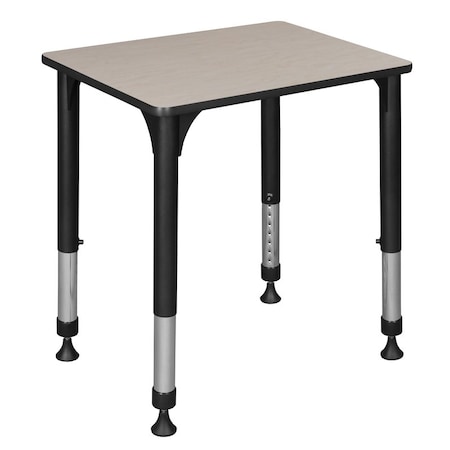Regency Rectangle School Desks, 18 D X 23-34 H, 26 W X Wood, Metal, Maple RSD18526PL